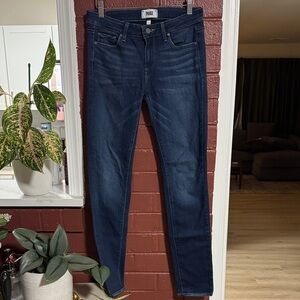 PAIGE Women's Dark Blue Skyline Skinny Jeans